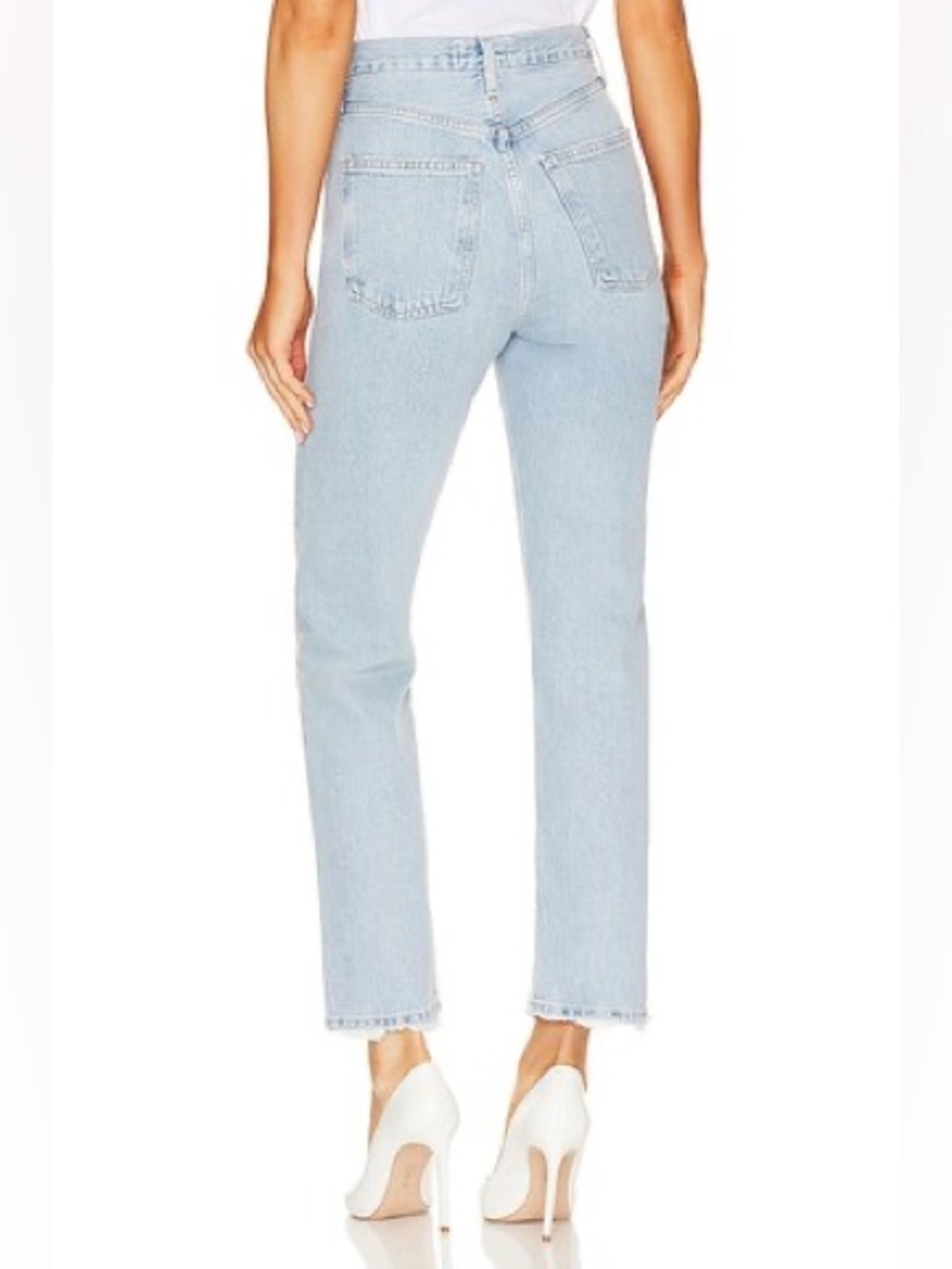 AGOLDE 90’s Pinch Waist Jeans in Focus Lightwash Straight Leg Jean size 26 EUC - Picture 3 of 12